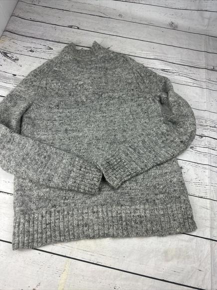 Gap Alpaca Wool Blend Sweater Mens Large Gray Henley Mock Neck 3 Button Classic - Picture 11 of 11